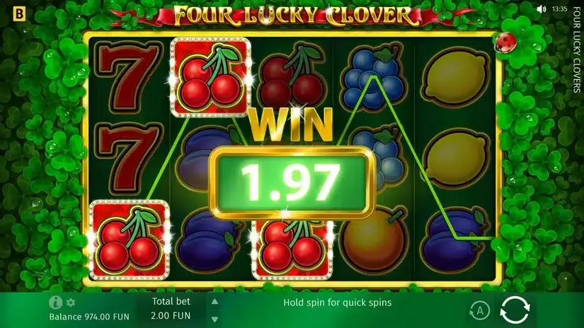Four Lucky Clover slot screenshot 3