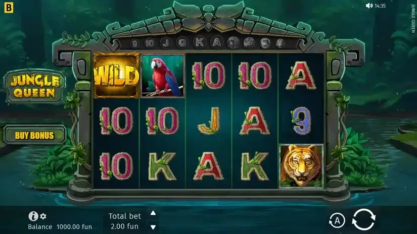 Jungle Queen slot screenshot 