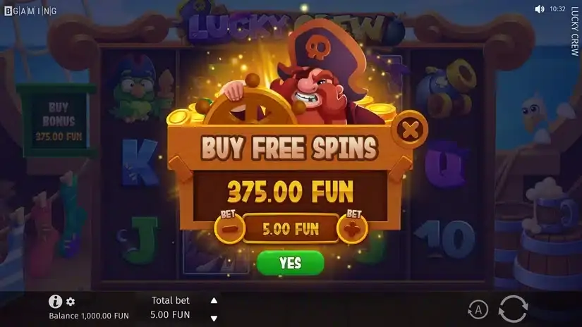 Lucky Crew slot screenshot 2