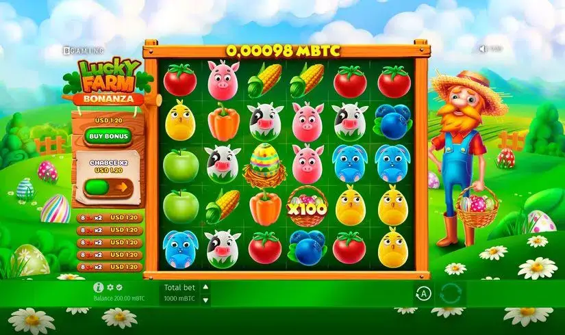 Lucky Farm Bonanza slot screenshot 