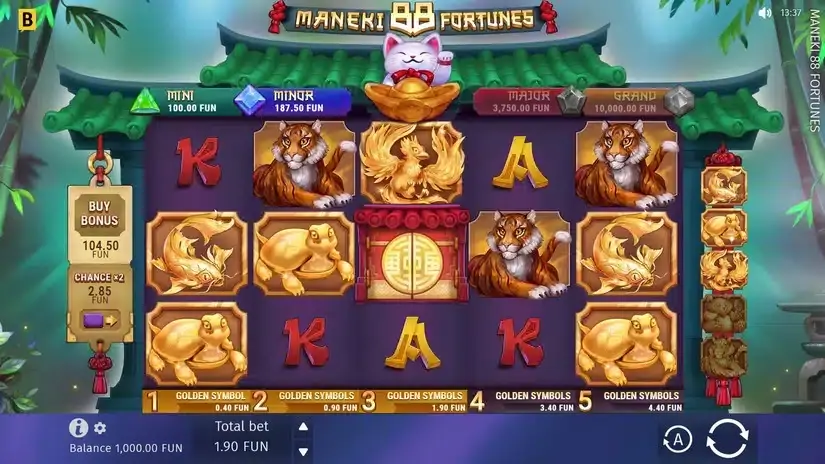 Maneki 88 Fortunes slot screenshot 2