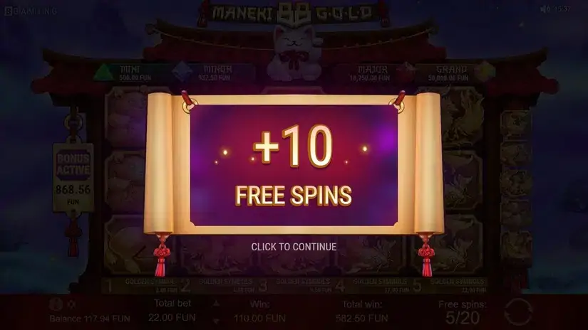 Maneki 88 Gold slot screenshot 7