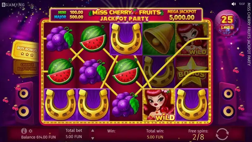Miss Cherry Fruits Jackpot Party slot screenshot 6