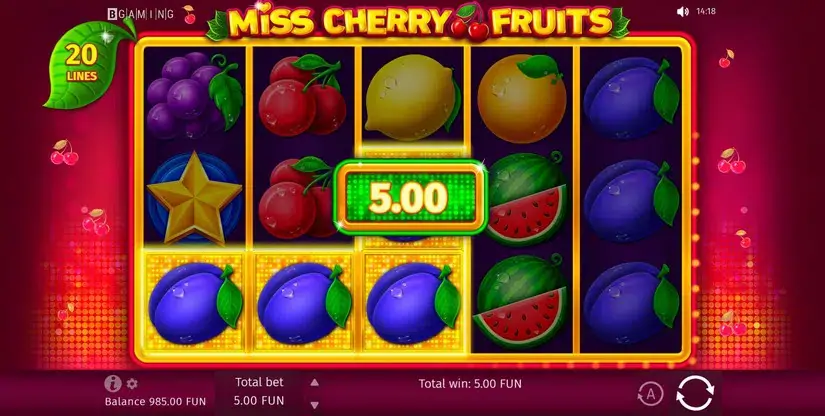 Miss Cherry Fruits slot screenshot 2