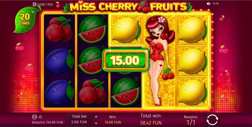 Miss Cherry Fruits slot screenshot 