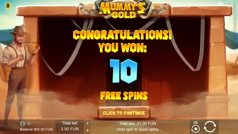 Mummy’s Gold slot screenshot 