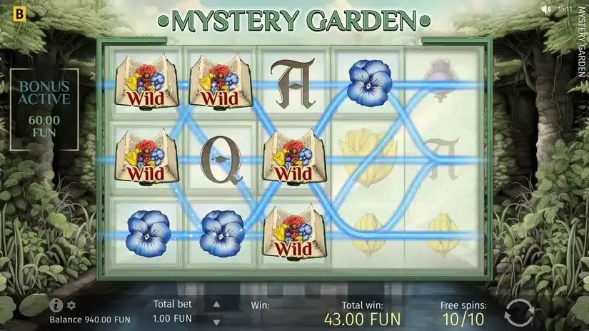 Mystery Garden slot screenshot 