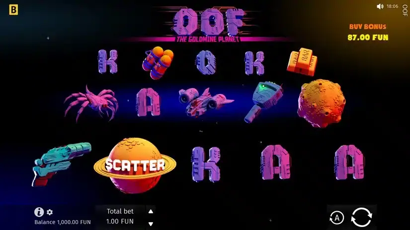 OOF The Goldmine Planet slot screenshot 