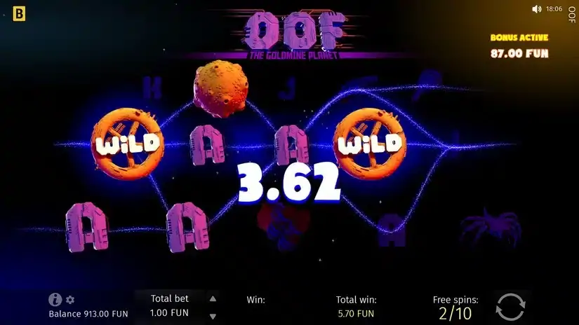 OOF The Goldmine Planet slot screenshot 4