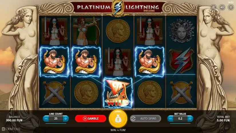 Platinum Lightning Deluxe slot screenshot 2