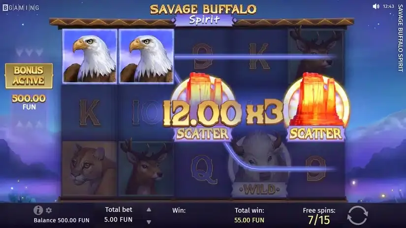 Savage Buffalo Spirit slot screenshot 3