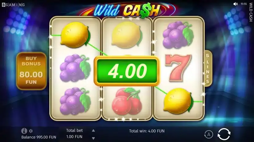 Wild Cash slot screenshot 2