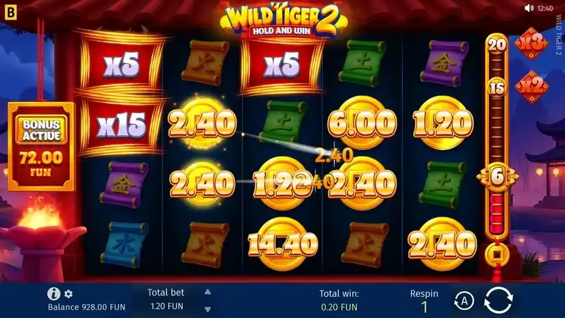 Wild Tiger 2 slot screenshot 4