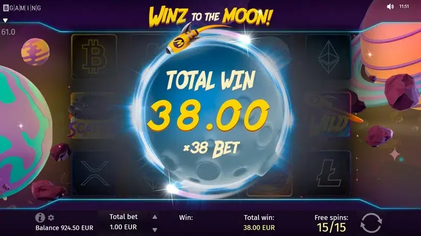 Winz to the Moon slot screenshot 