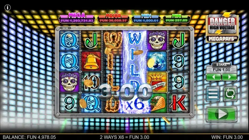 Danger High Voltage Megapays slot screenshot