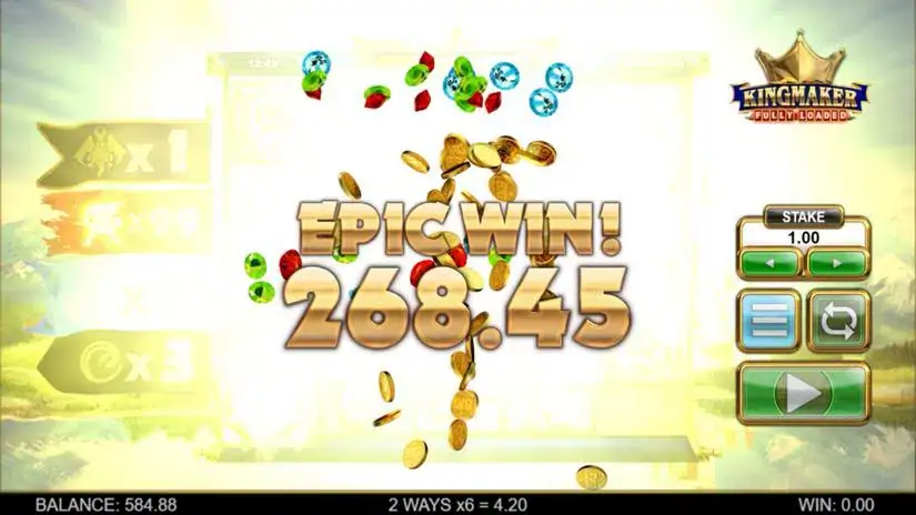 Kingmaker Fully Loaded Megaways slot screenshot 9