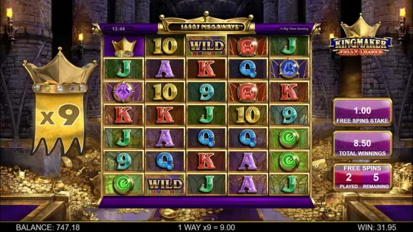 Kingmaker Fully Loaded Megaways slot screenshot 6