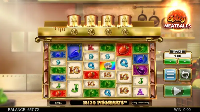 Spicy Meatballs Megaways slot screenshot 