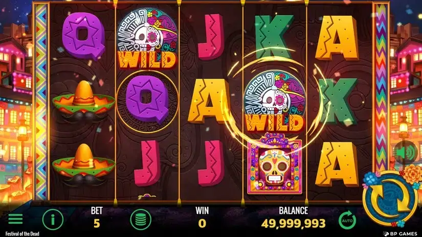 Festival of the Dead slot screenshot 2