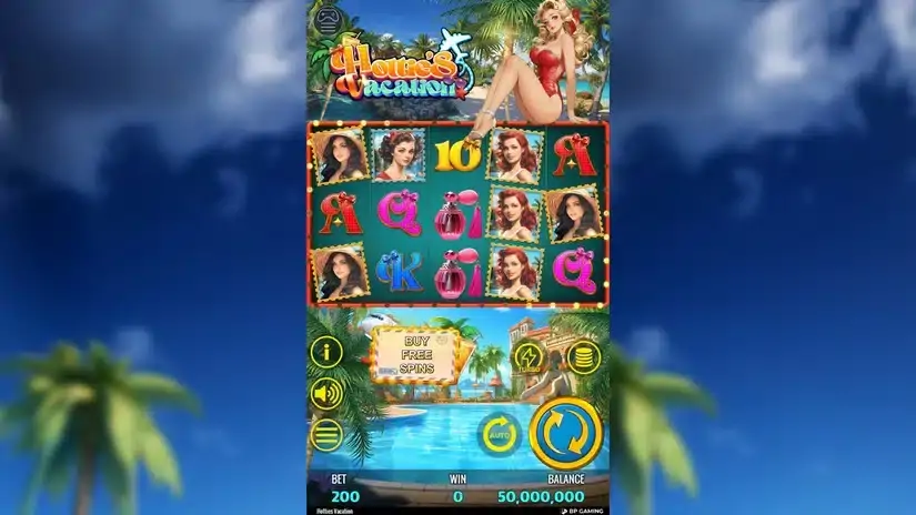 Hottie’s Vacation slot screenshot 