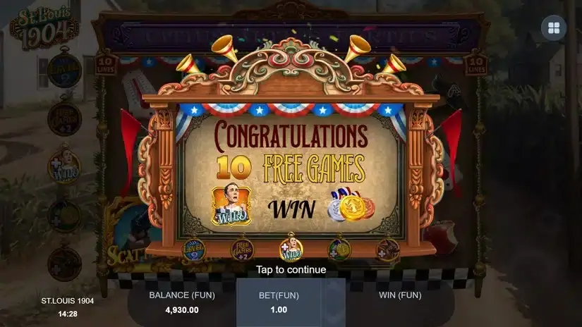 St. Louis 1904 slot screenshot 3