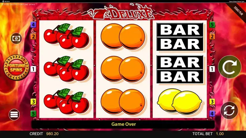 7’s Deluxe Fortune Spins slot screenshot 