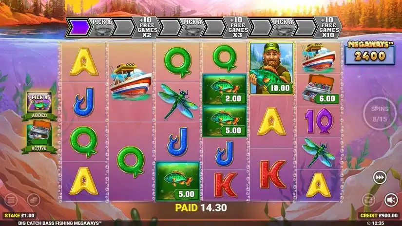 Big Catch Bass Fishing Megaways slot screenshot 4