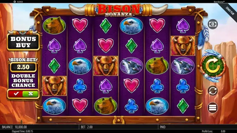 Bison Bonanza slot screenshot 1
