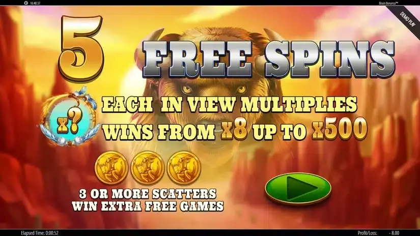 Bison Bonanza slot screenshot 5