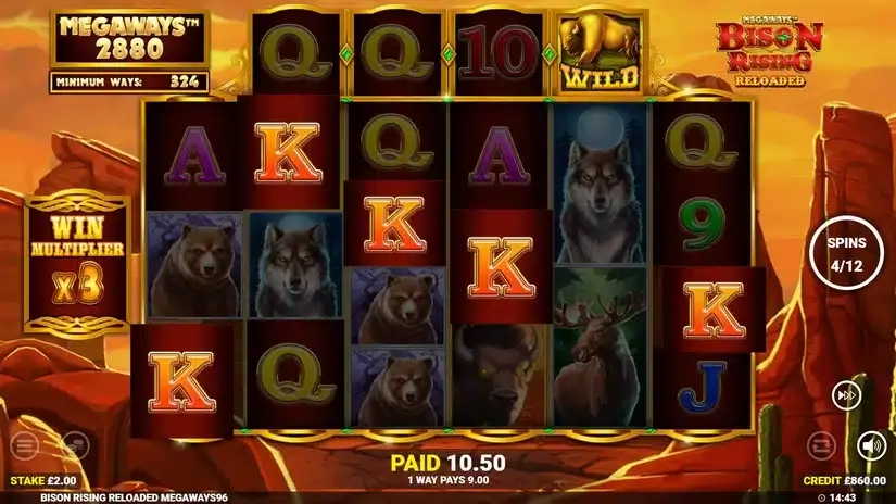 Bison Rising Reloaded Megaways slot screenshot 4