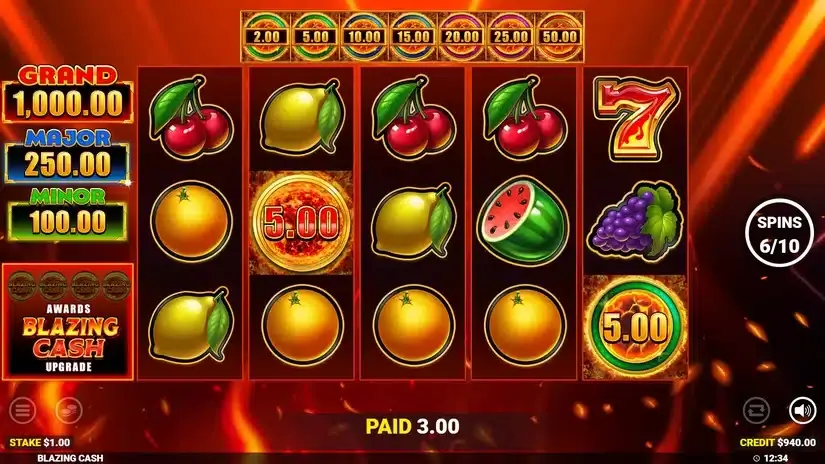 Blazing Cash slot screenshot 6
