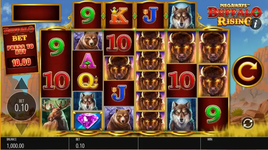 Buffalo Rising slot screenshot 2