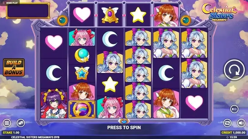 Celestial Sisters Megaways slot screenshot 