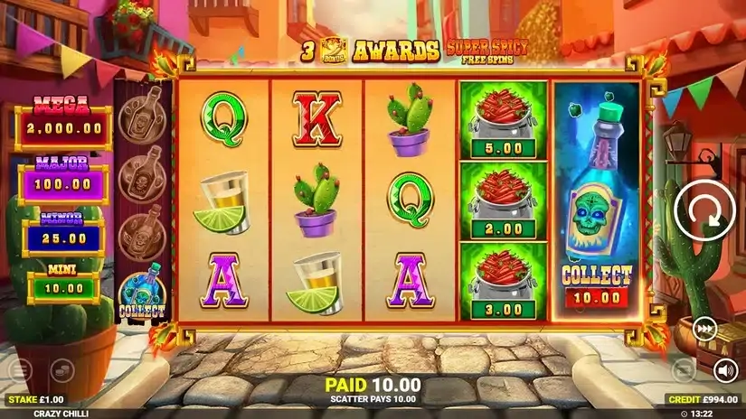 Crazy Chilli slot screenshot 2