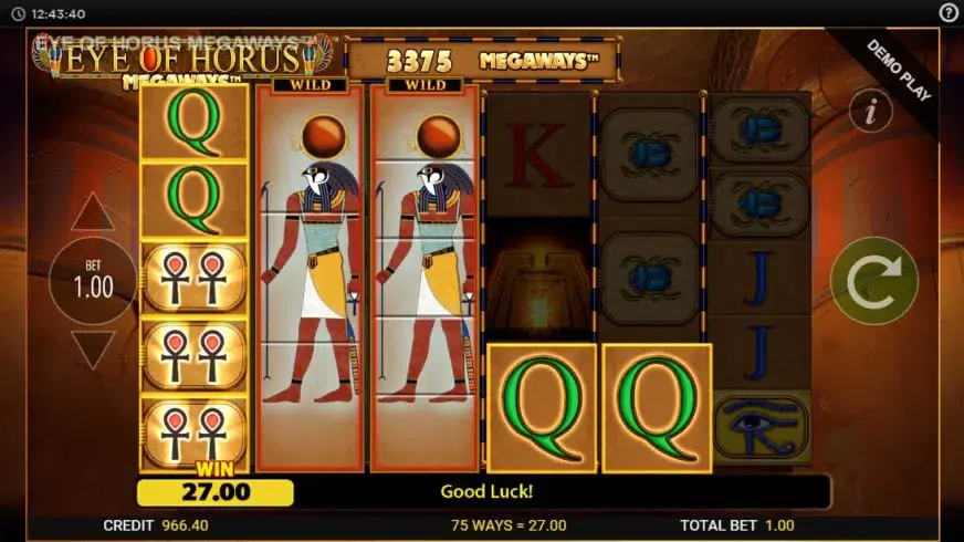 Eye of Horus Megaways slot screenshot 