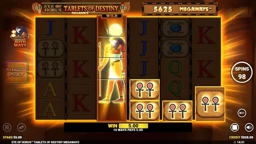 Eye of Horus Tablets of Destiny Megaways slot screenshot 2