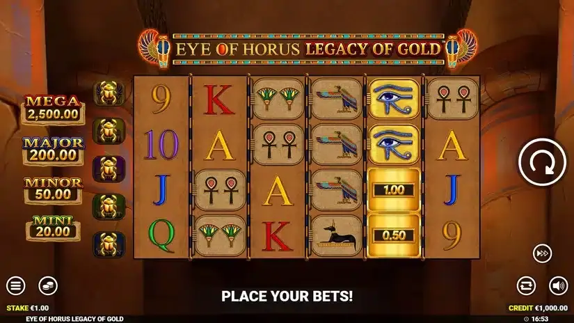 Eye of Hours Legacy of Gold slot screenshot 1