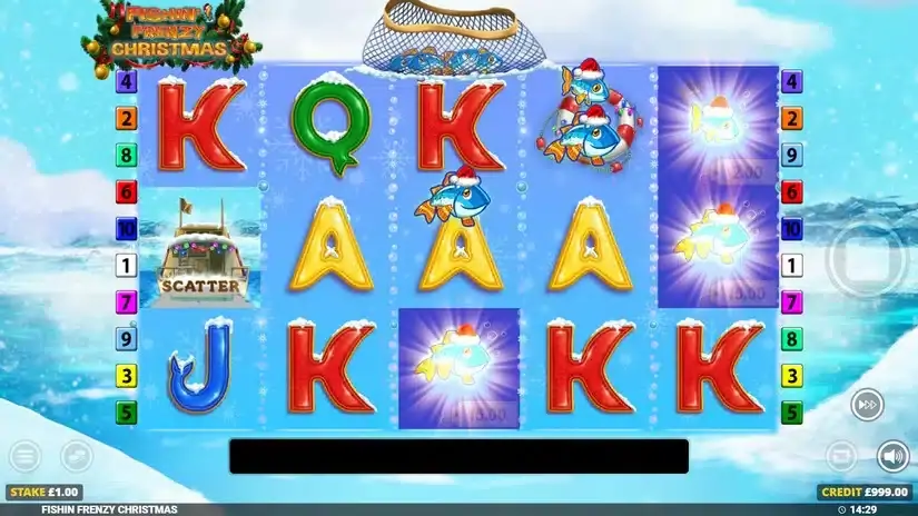 Fishin’ Frenzy Christmas slot screenshot 1