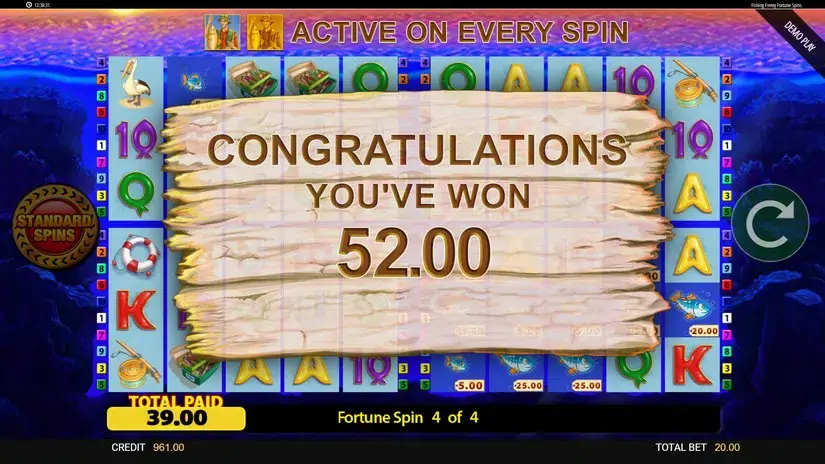 Fishin’ Frenzy Fortune Spins slot screenshot