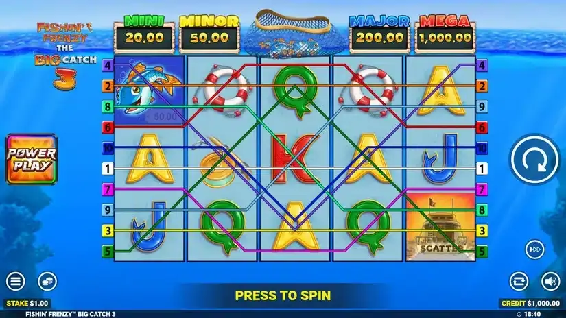 Fishin’ Frenzy The Big Catch 3 slot screenshot