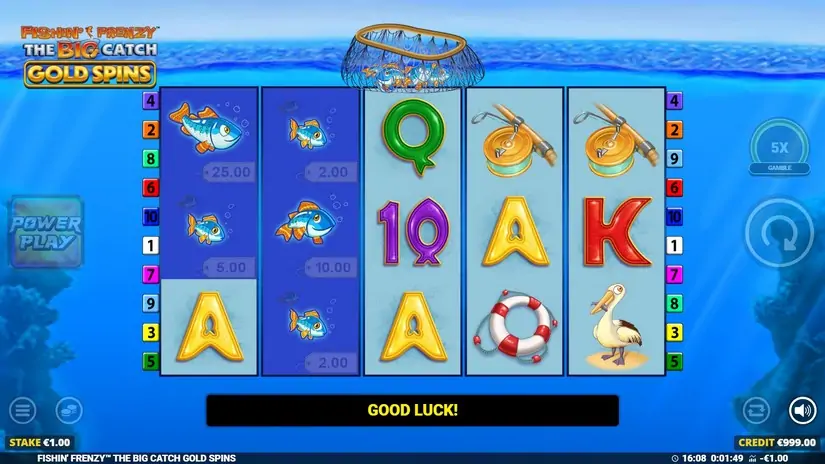 Fishin’ Frenzy The Big Catch Gold Spins slot screenshot 1