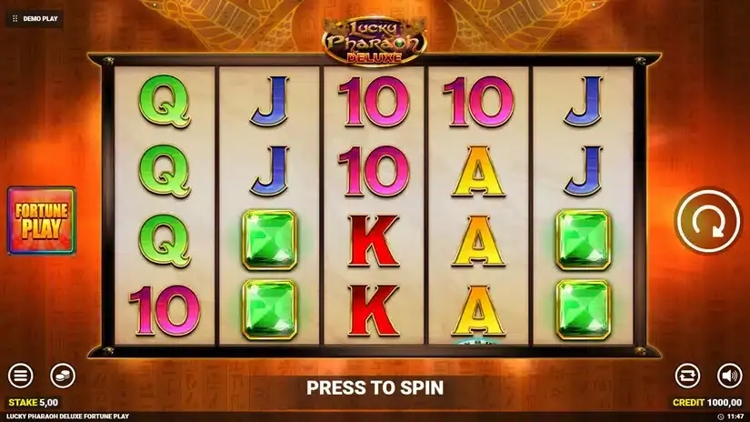 Lucky Pharaoh Deluxe slot screenshot 