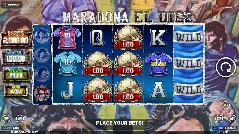 Maradona El Diez! slot screenshot 