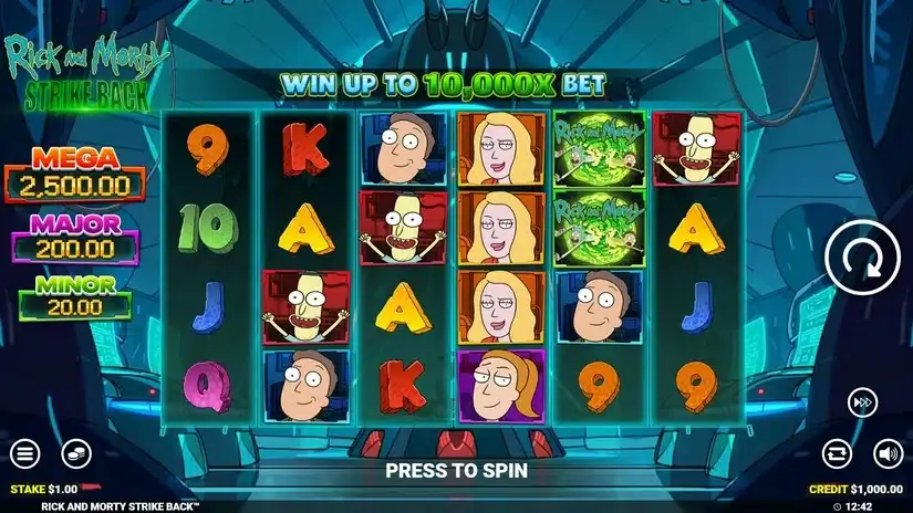 Rick And Morty Strike Back slot screenshot 