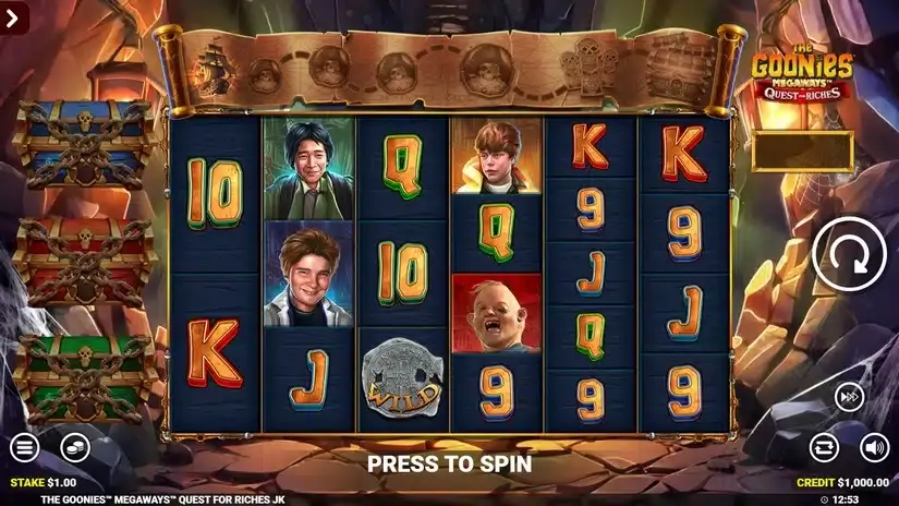 The Goonies Quest For Riches slot screenshot 
