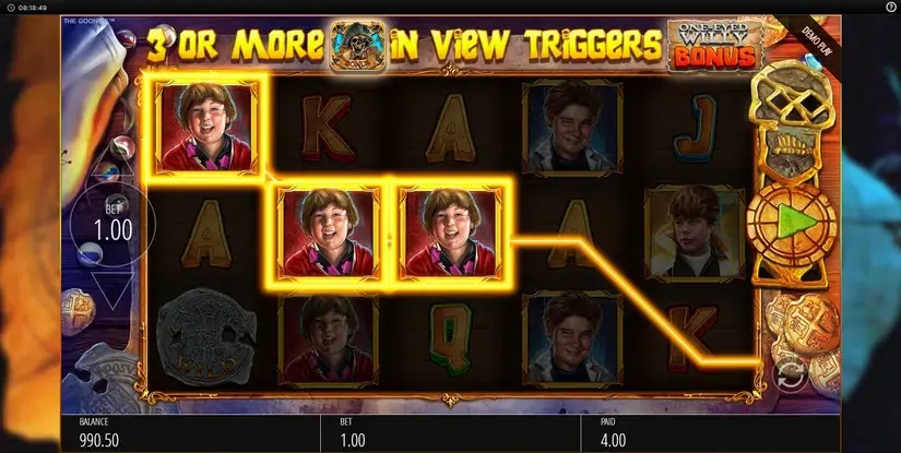 The Goonies Return slot screenshot 2
