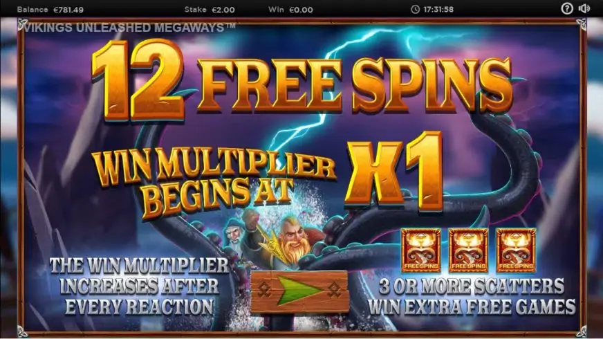 Vikings Unleashed Megaways slot screenshot 4