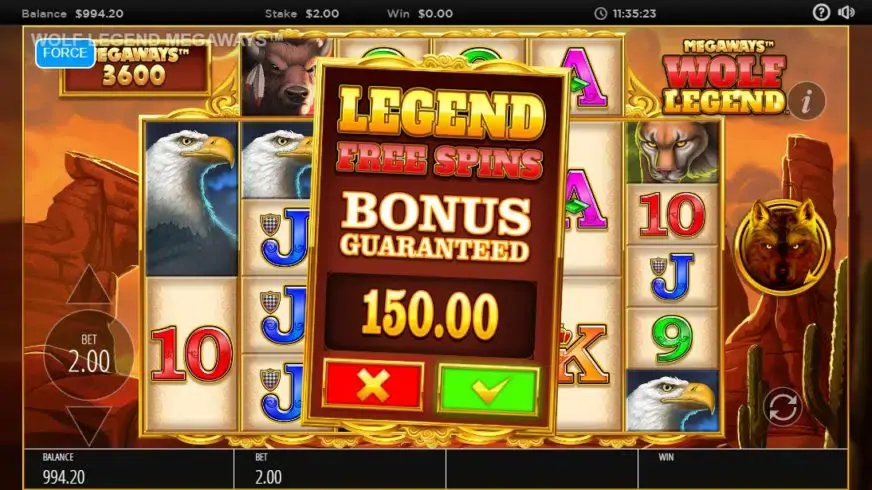 Wolf Legend Megaways slot screenshot 3