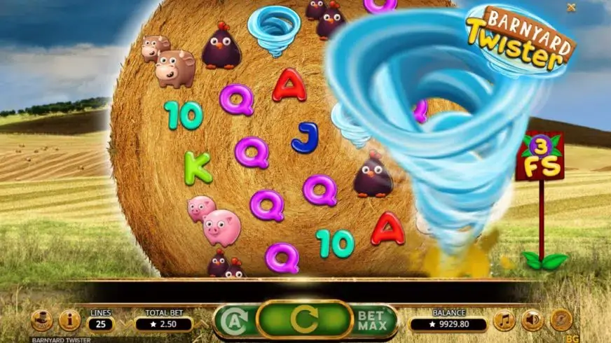 Barnyard Twister slot screenshot 3