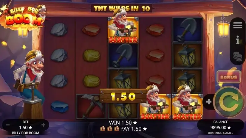 Billy Bob Boom slot screenshot 2